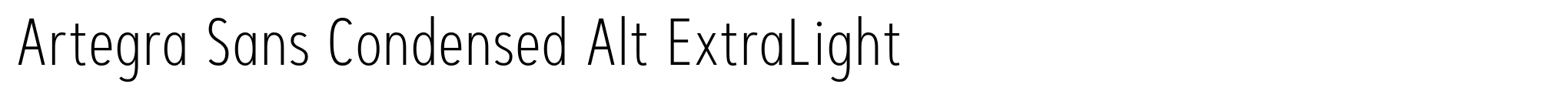 Artegra Sans Condensed Alt ExtraLight image